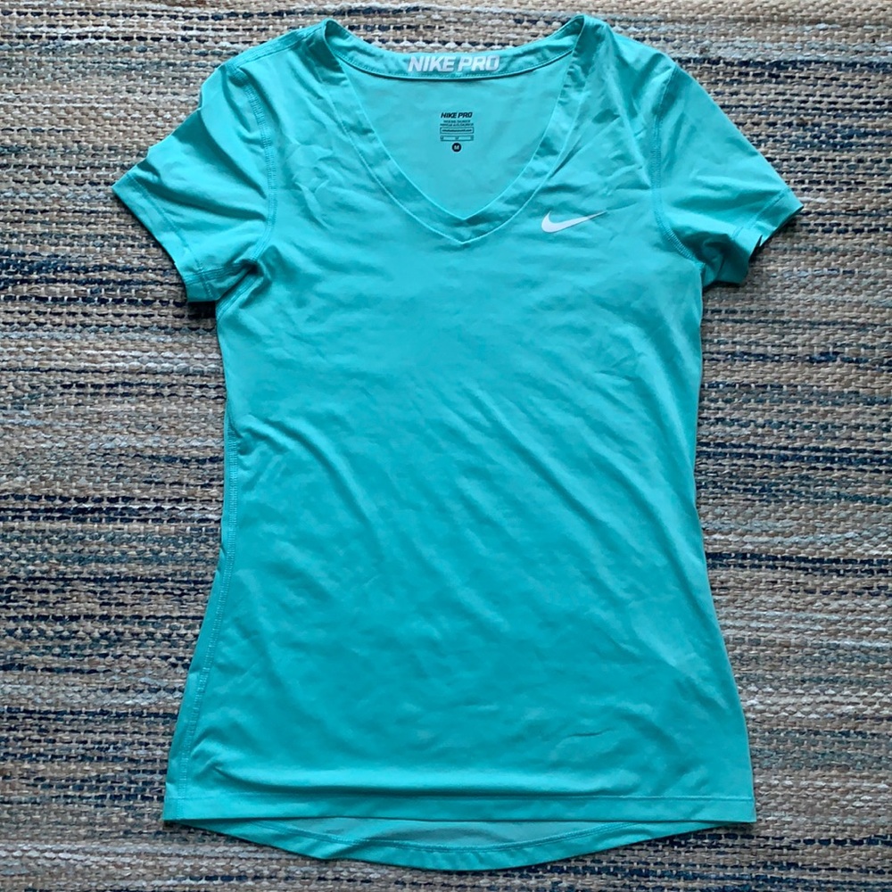 Turquoise Nike Dri-Fit Workout Top